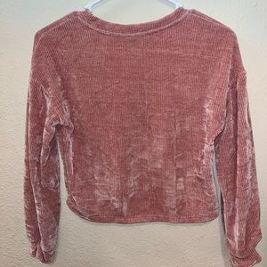 Target art class cropped velvet long sleeve